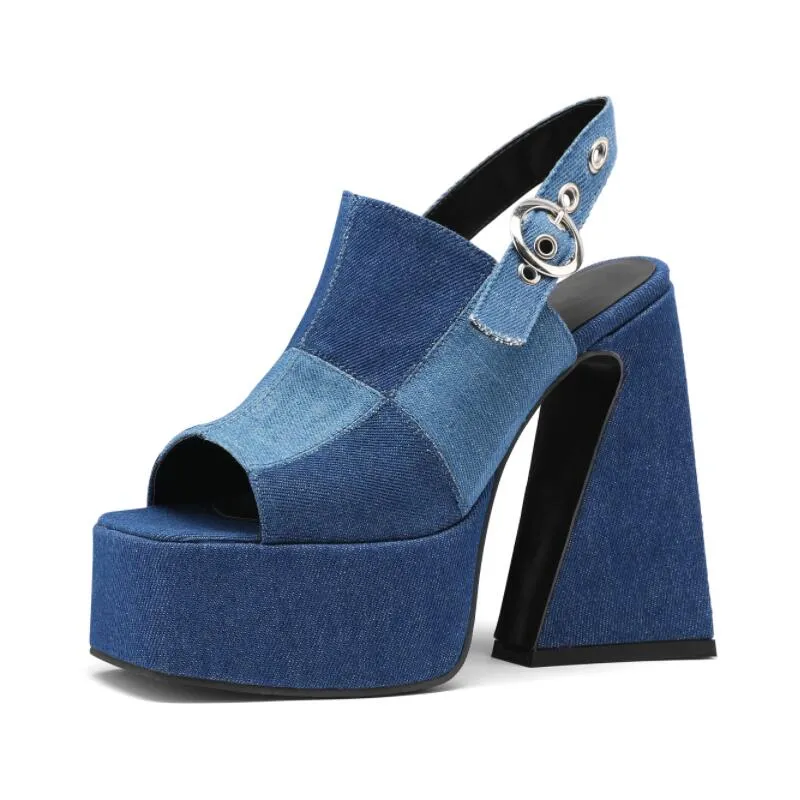 Pre Order:  Splice Denim Sandals