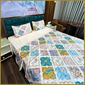 Premium Cotton Muti Floral Printed Dohar/AC Blanket for Double Bed Size (90 x100 inches) |Ultrasoft & Lightweight