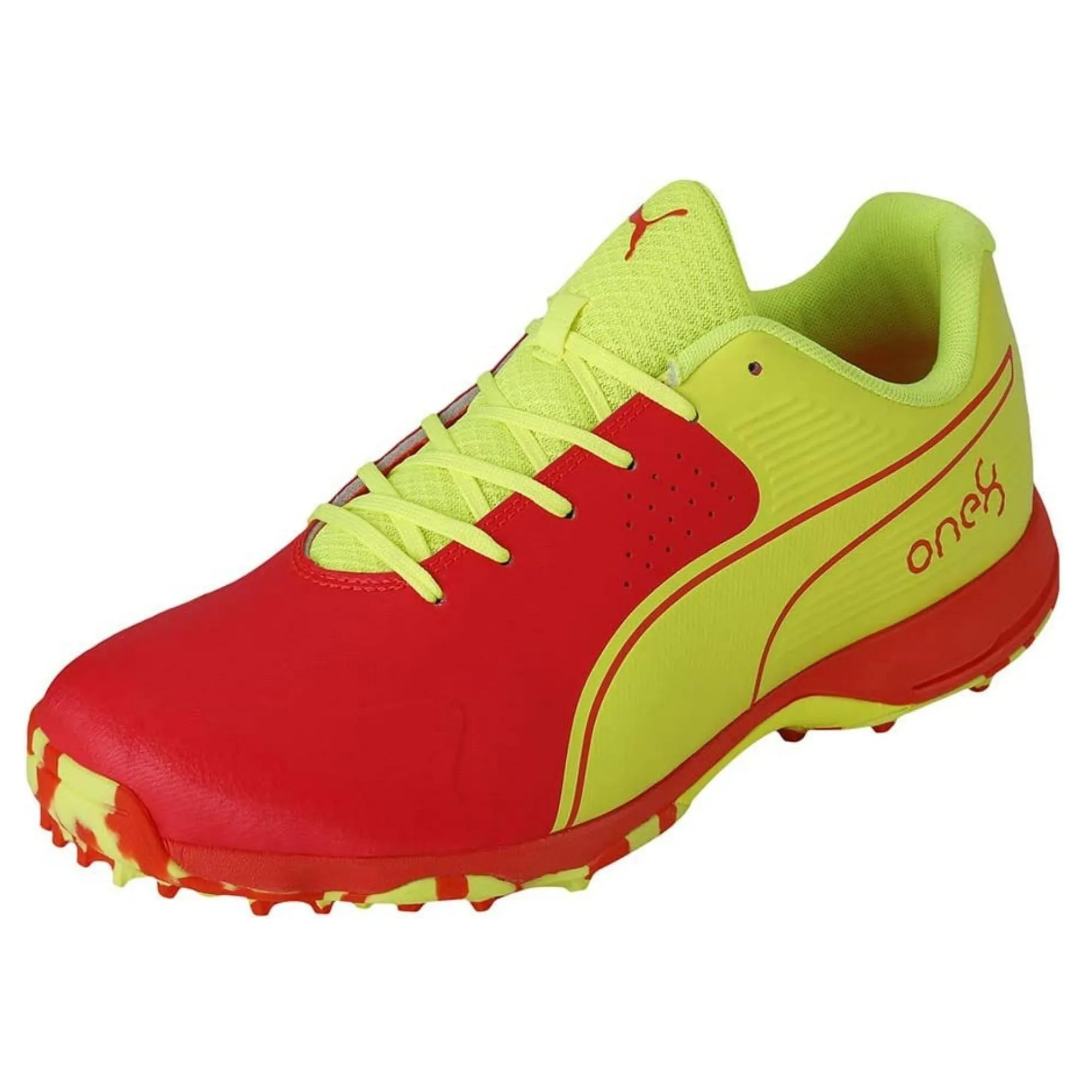 Puma Cricket Shoes One 8, Red/Yellow