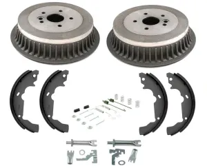 Rear Brake Drums Brake Shoes & Springs For Toyota Sienna 1998-2003 6pc Kit