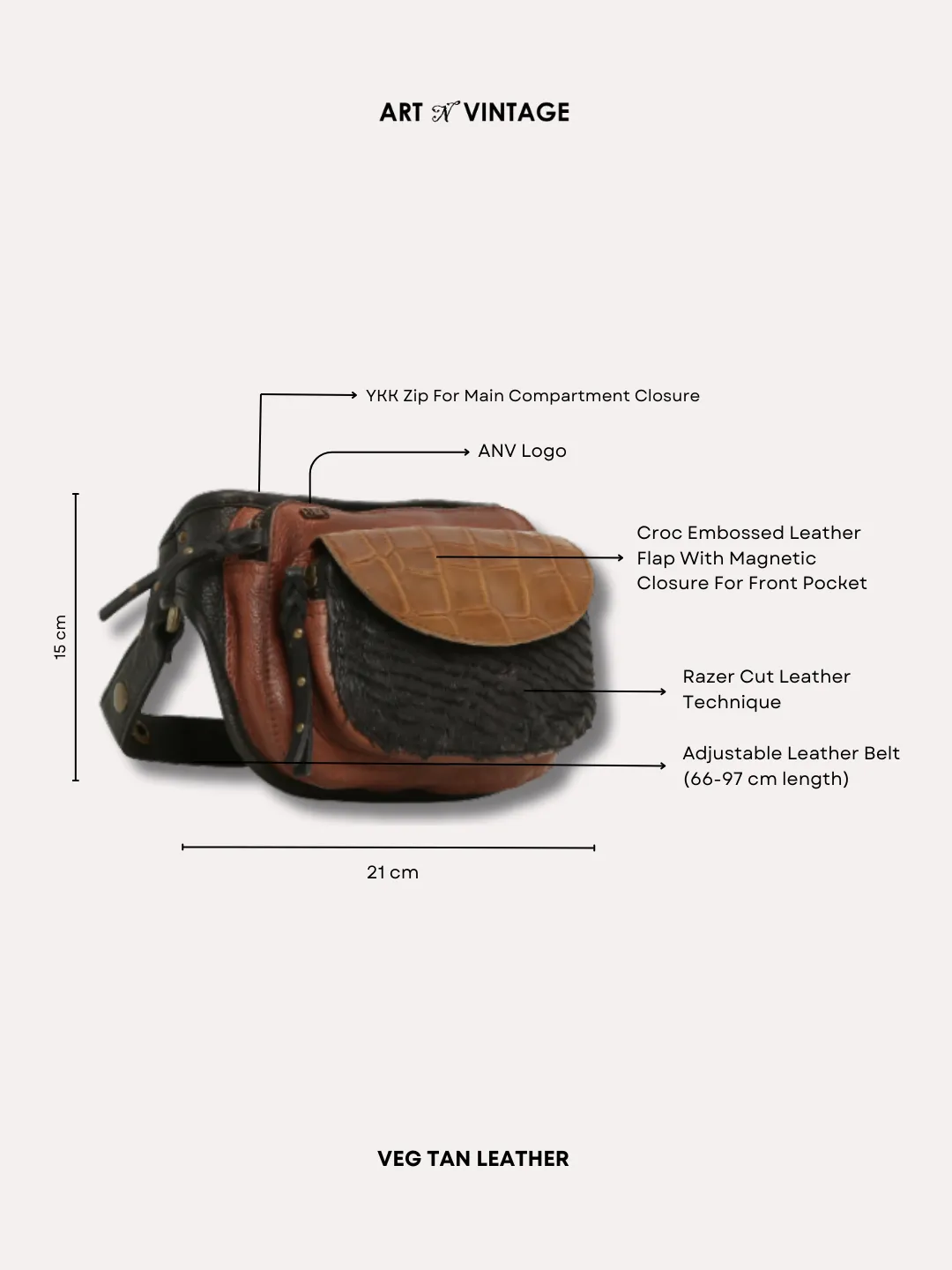 Road Master: Dual Color Biker Belt Waist Bag