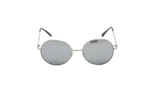 Round Unisex Reflective Metal Sunglasses The Fuzz