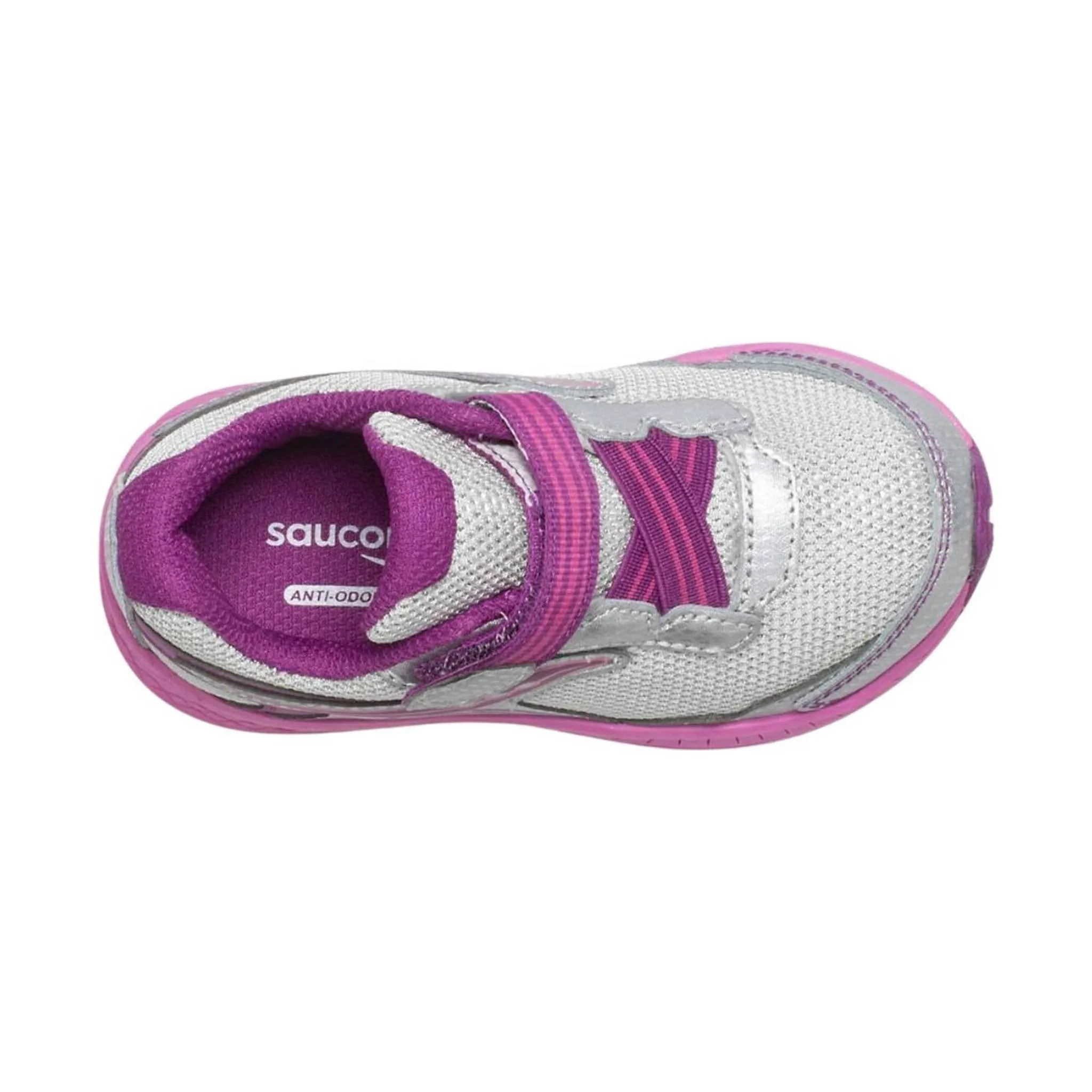 Saucony Kids' Ride 10 Jr Shoe - Silver/Pink - ONLINE STORE CREDIT/EXCHANGE ONLY