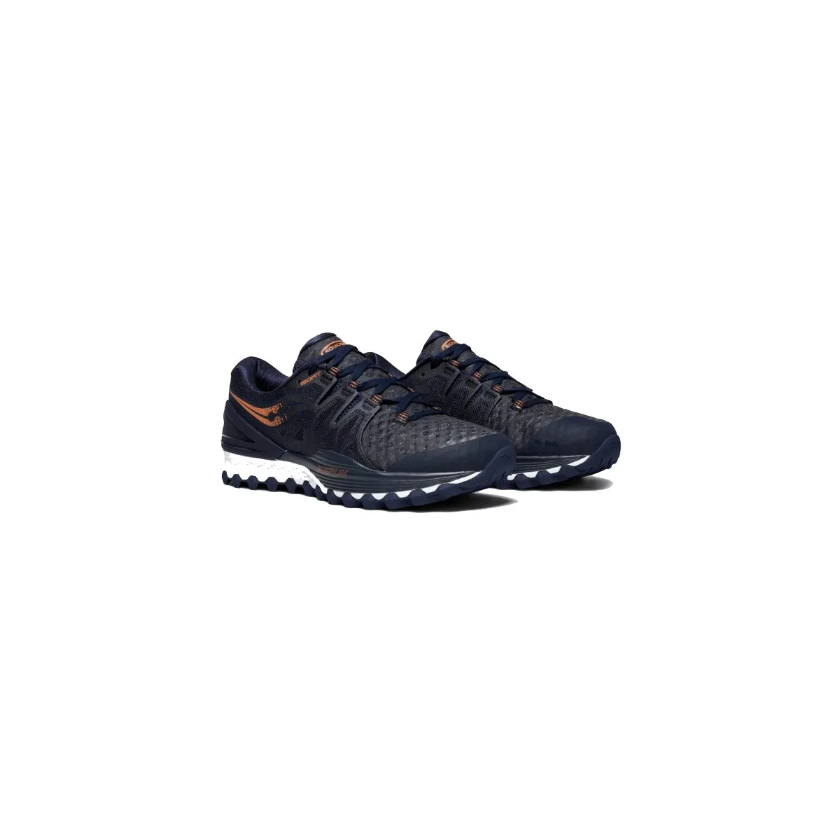 Saucony Xodus ISO 2 Shoes Navy blue and copper Man SS18