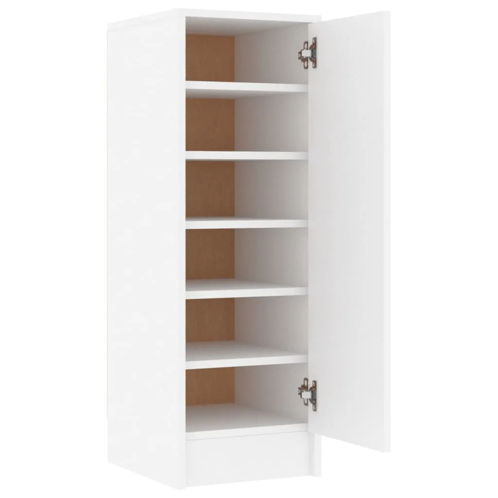 Shoe Cabinet White 32x35x92 cm Chipboard