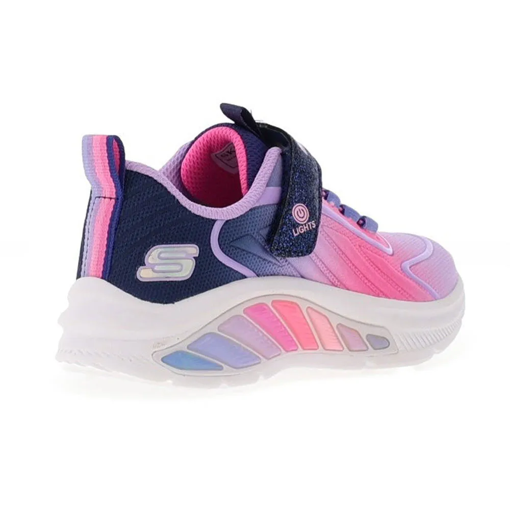 Skechers Girls Rainbow Cruisers Navy