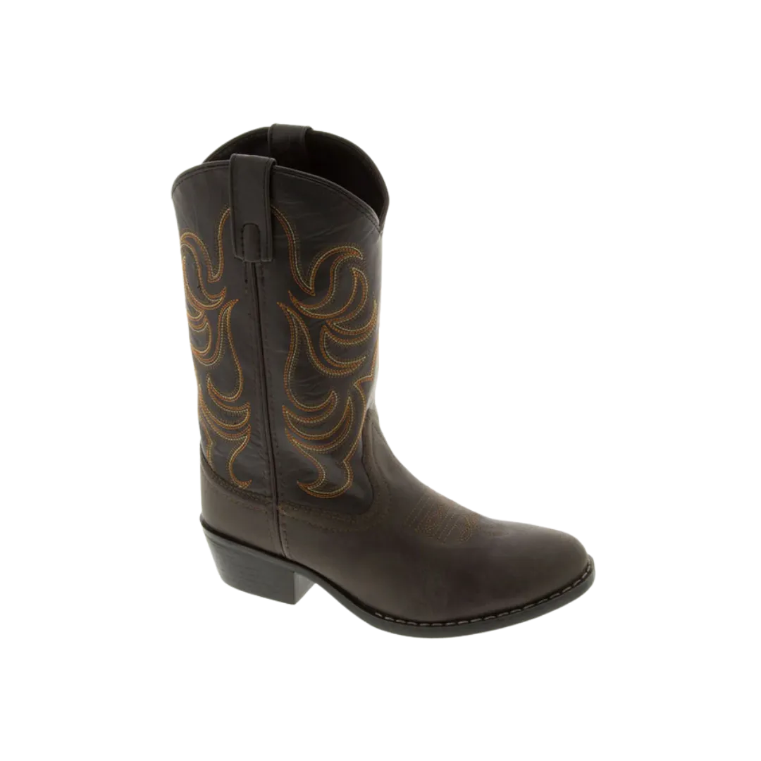 Smoky Mountain Kid's Monterey Brown/Black Youth Western Boots