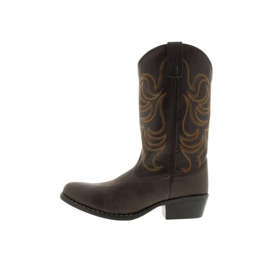 Smoky Mountain Kid's Monterey Brown/Black Youth Western Boots