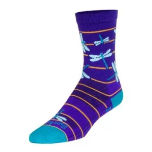 SockGuy Dragonflies 6" Crew Bike Sock