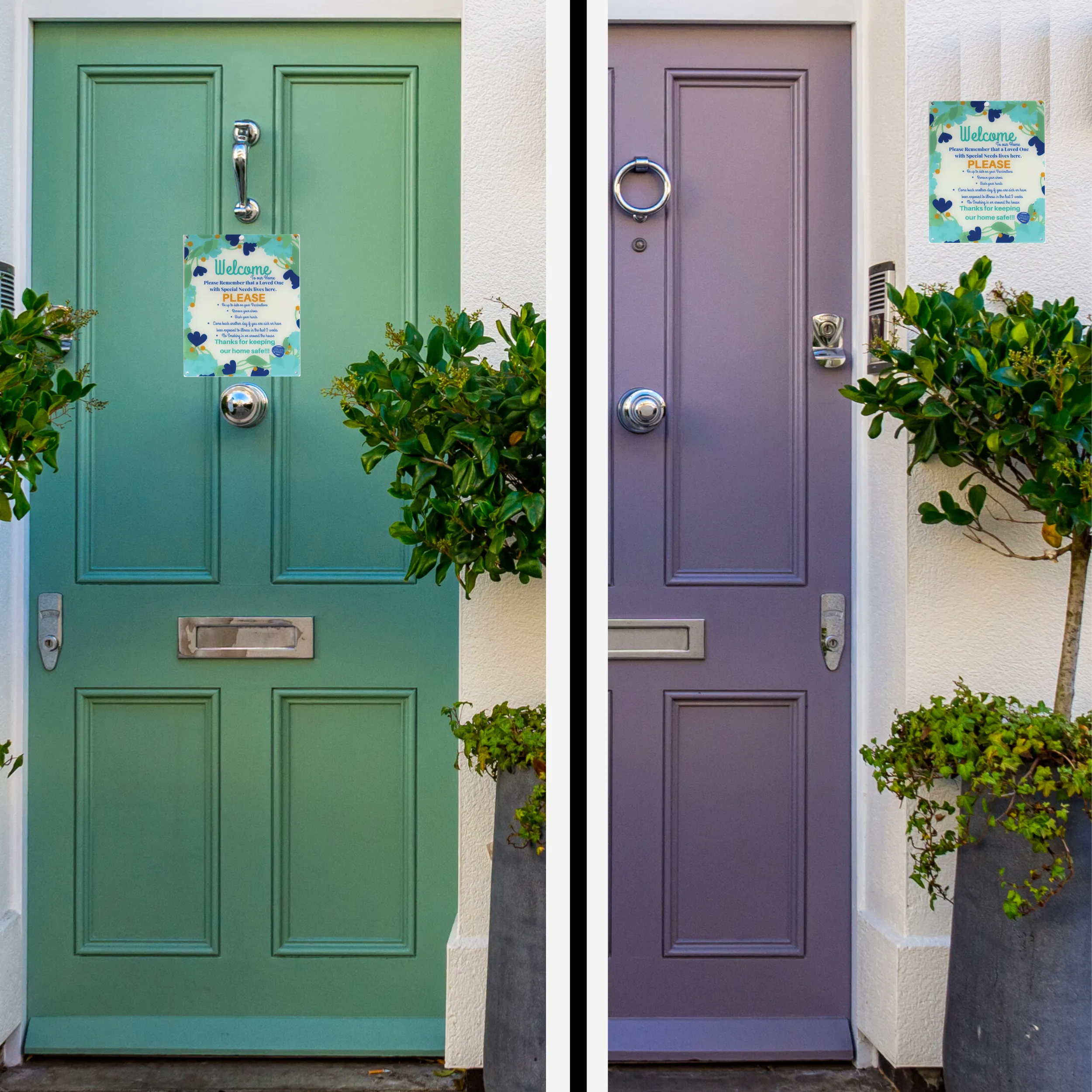 Special Needs Loved One Door Sign - Flower