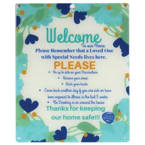 Special Needs Loved One Door Sign - Flower