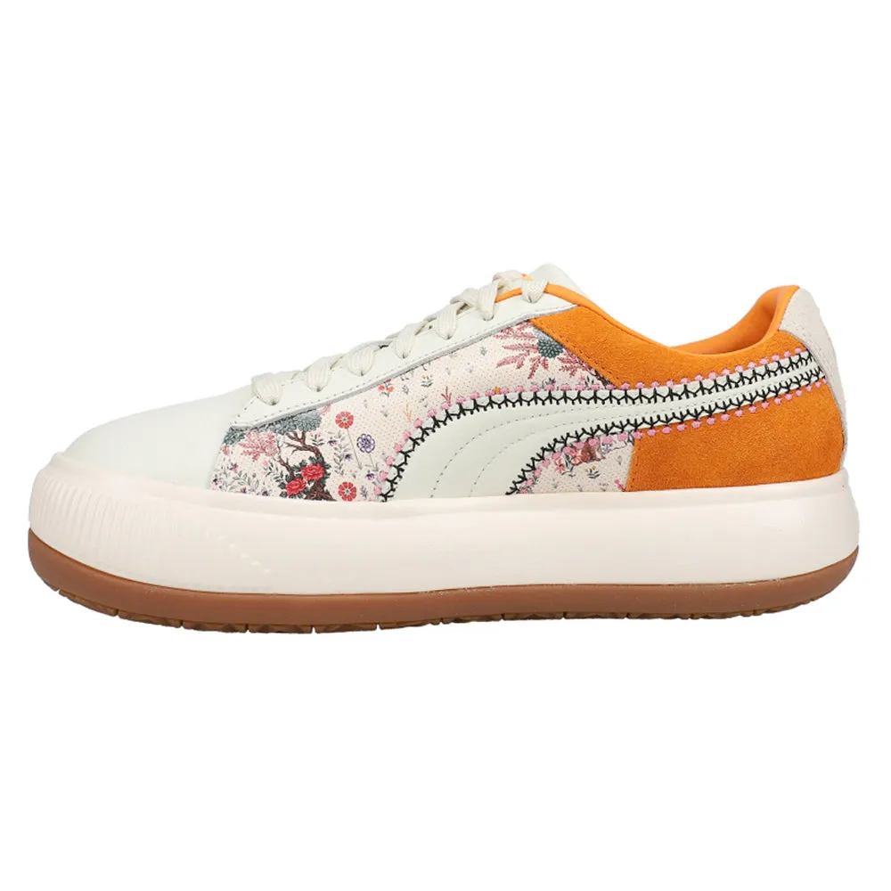 Suede Mayu Floral Liberty Lace Up Sneakers