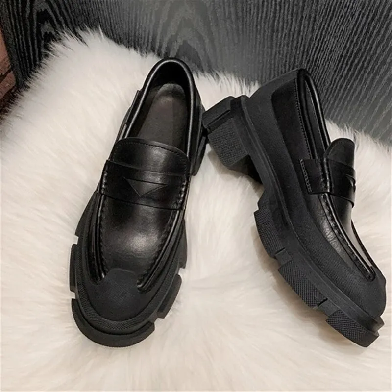 Thick and Chunky Sole Loafer Shoes