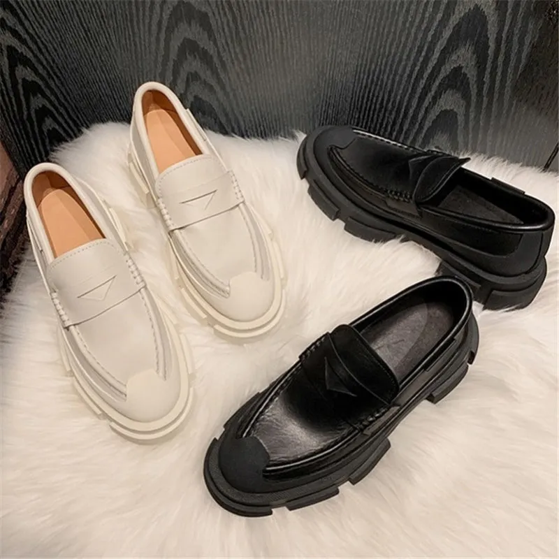 Thick and Chunky Sole Loafer Shoes