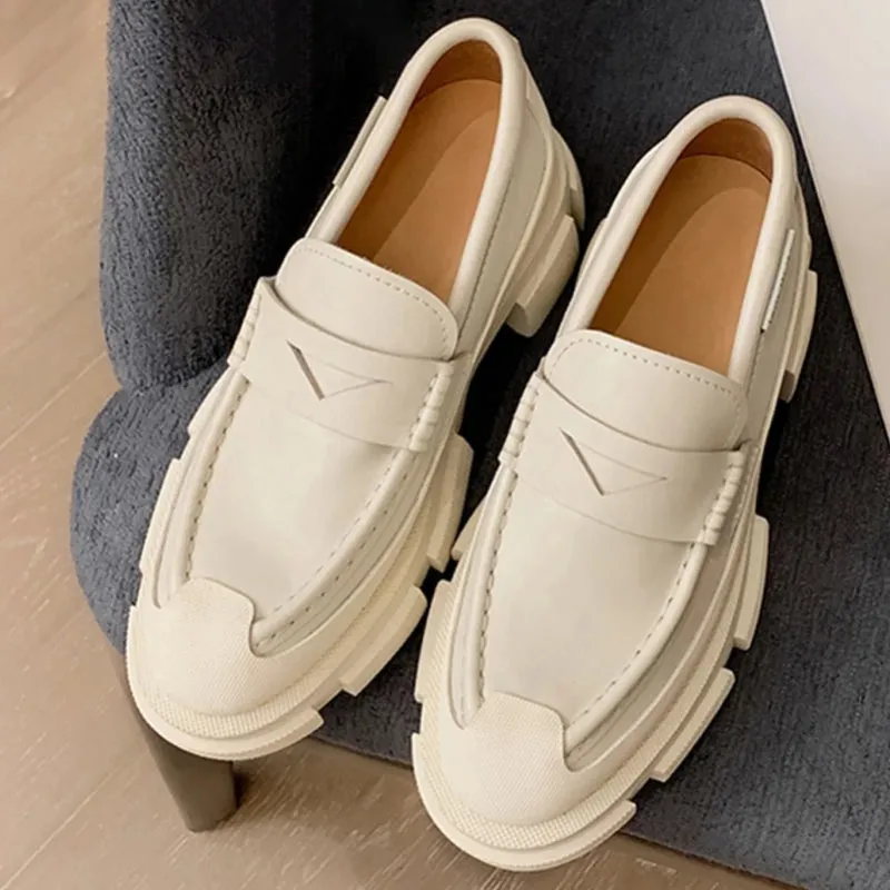 Thick and Chunky Sole Loafer Shoes