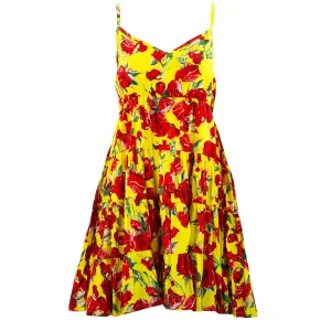 Tier Drop Summer Dress - Acid Rose