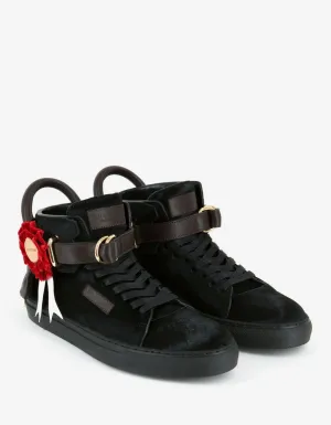 Triple Crown Black 100mm High Top Trainers