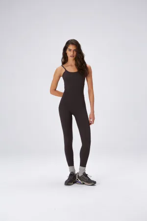 Ultimate Strappy Full Length Unitard - Coffee Bean