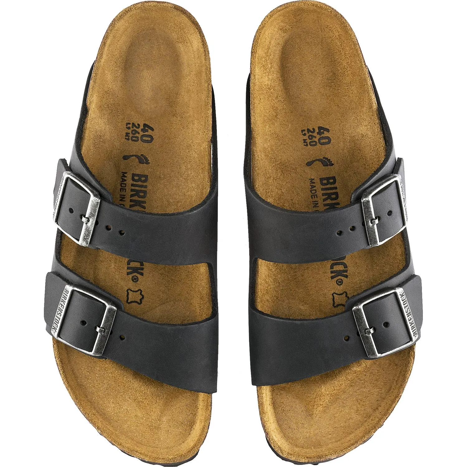 Unisex Birkenstock Arizona Black Oiled Leather