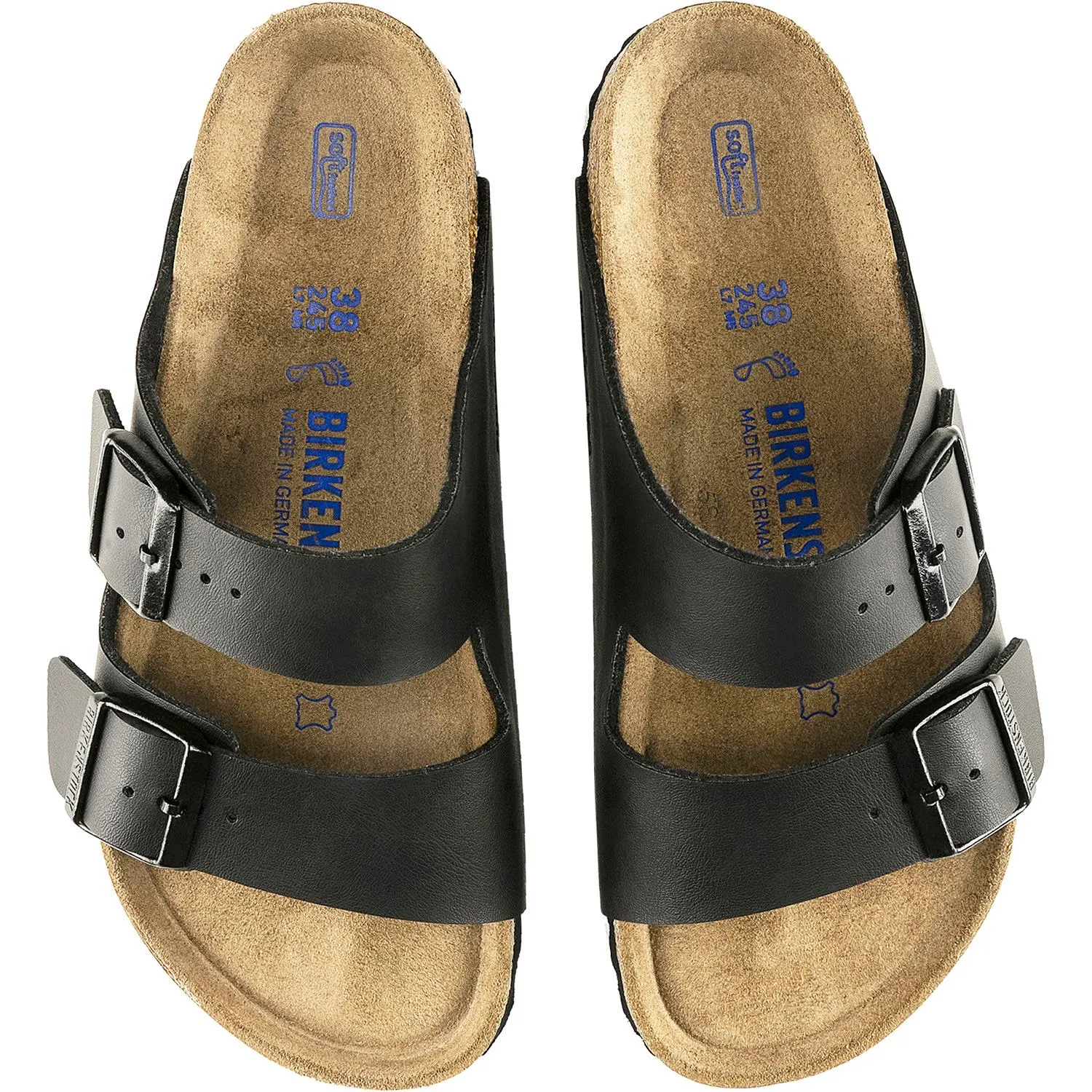 Unisex Birkenstock Arizona Soft Footbed Black Birko-Flor