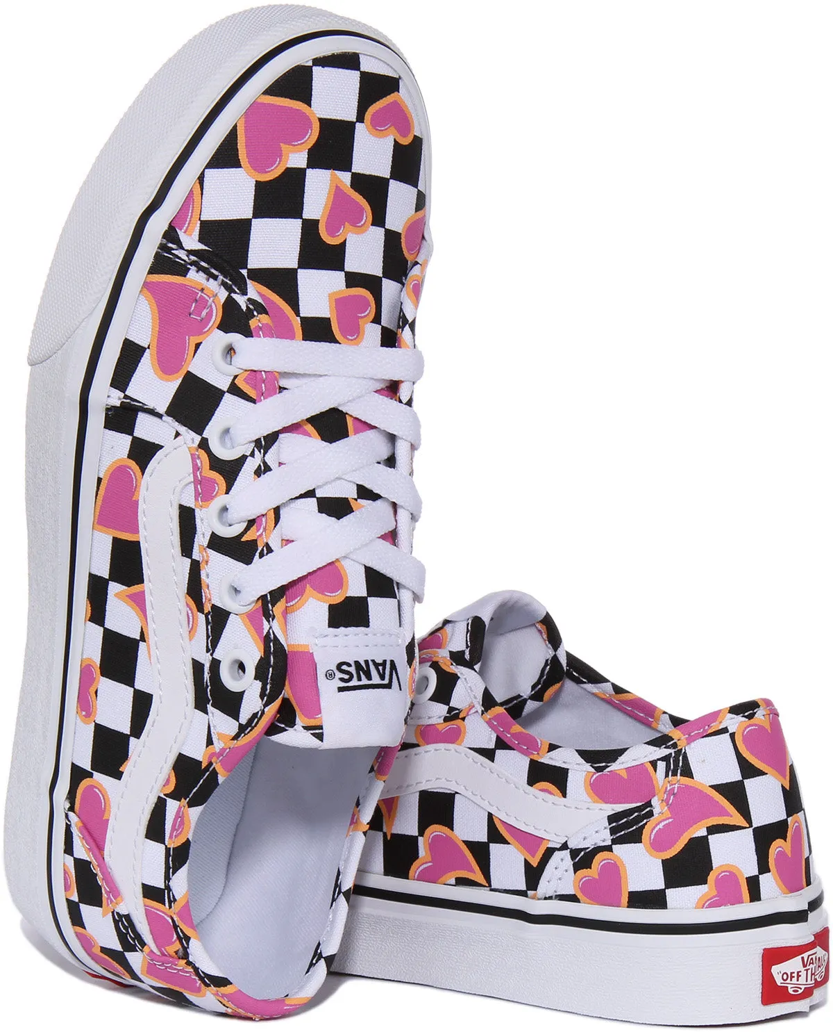 Vans Filmore Decon In Black Heart Checkerboard For Women