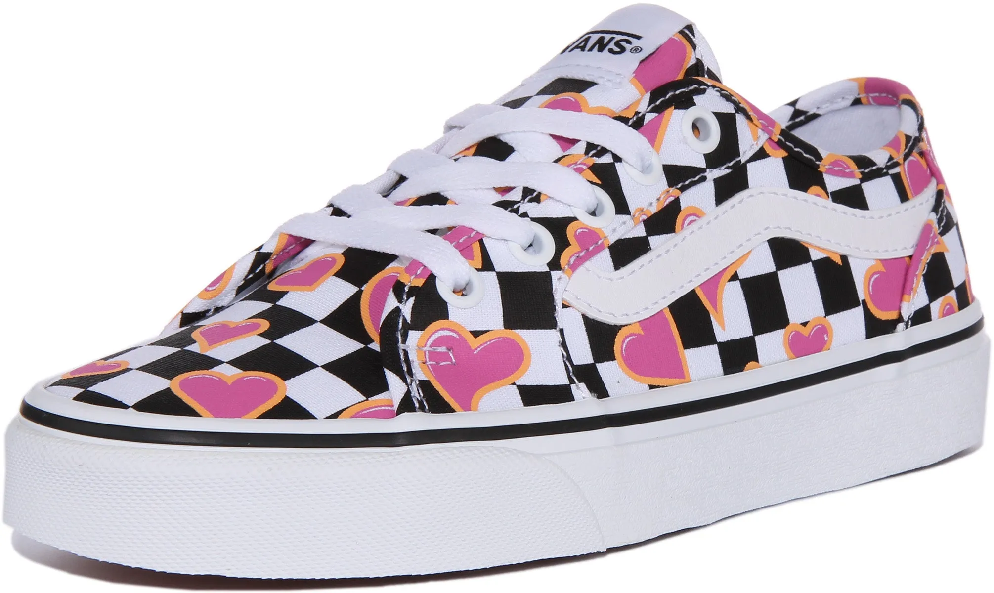 Vans Filmore Decon In Black Heart Checkerboard For Women