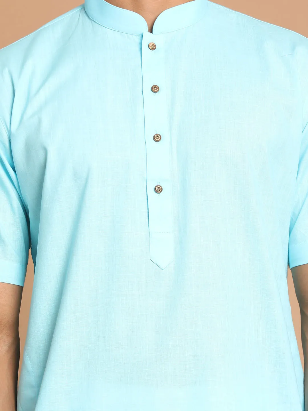 Vastramay Men's Blue Kurta with Pyjamas