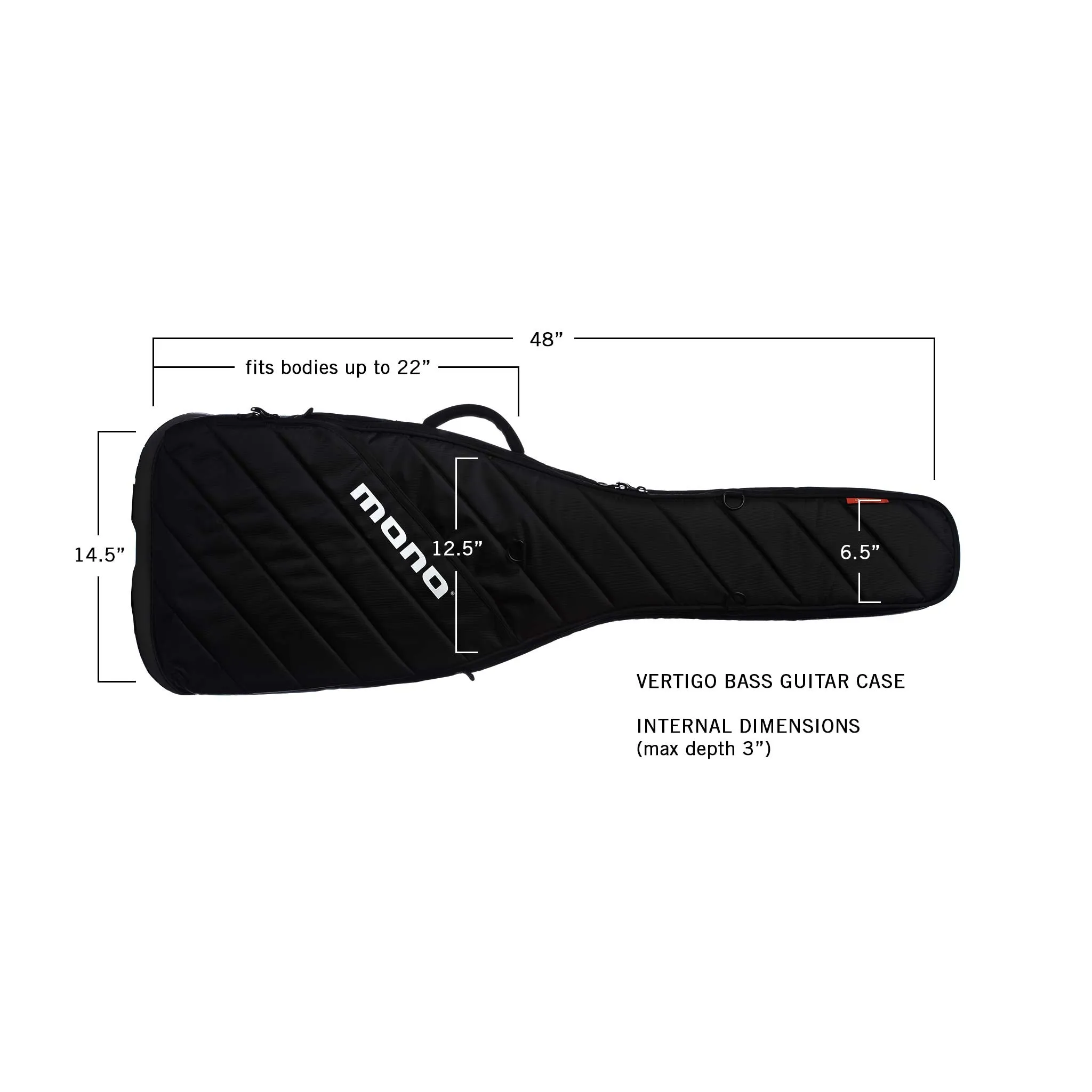 Vertigo Bass Guitar Case, Black