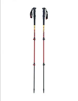 Viking Lhotse Trekking Poles Black/Red