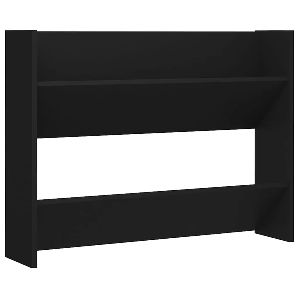 Wall Shoe Cabinet Black 80x18x60 cm Chipboard