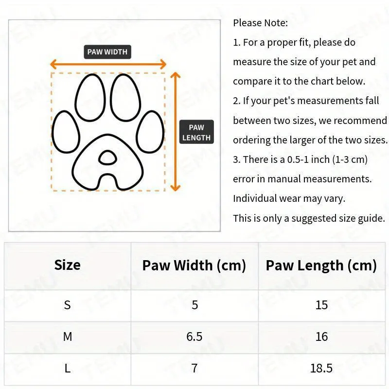 Waterproof Nonslip Dog Socks Outdoor Accessories for Pets