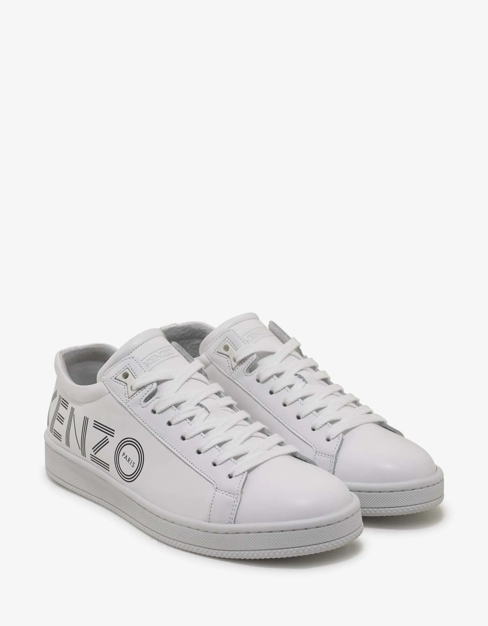 White Leather Tennix Trainers -