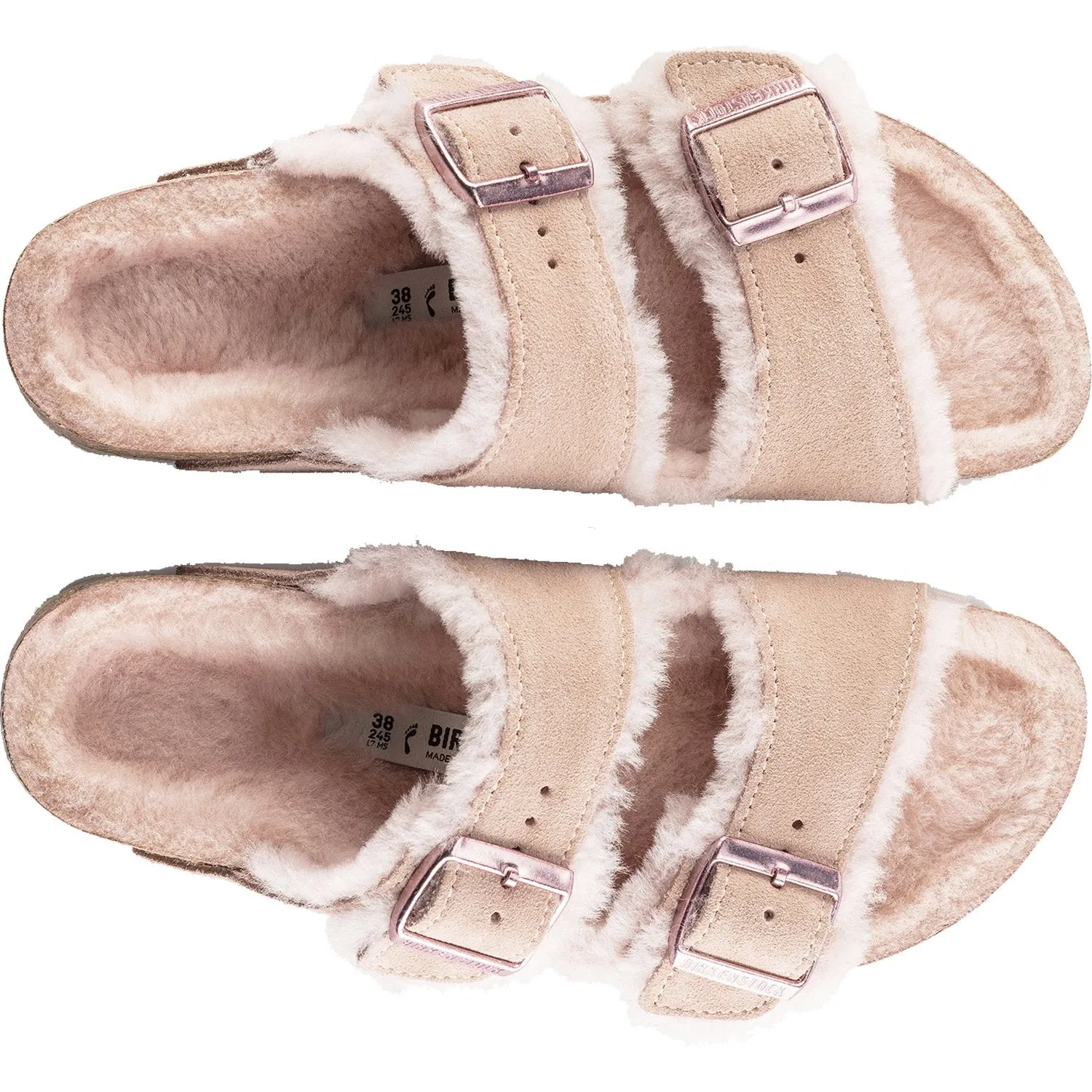 Women's Birkenstock Arizona Shearling Light Rose Suede