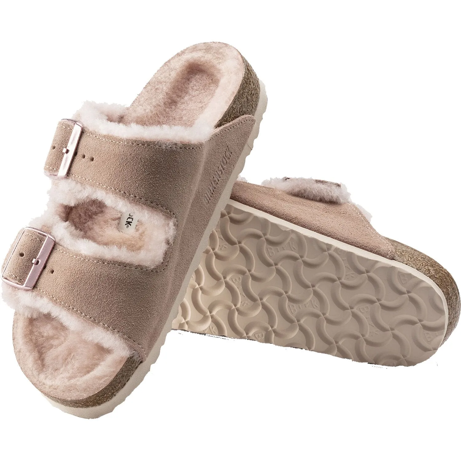 Women's Birkenstock Arizona Shearling Light Rose Suede