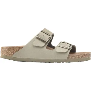 Women's Birkenstock Arizona Vegan Faded Khaki Birkibuc