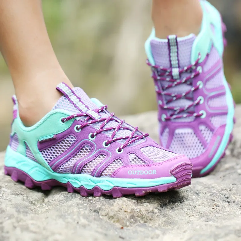 Women's Hollowed-out Outdoor Waterproof Hiking Shoes