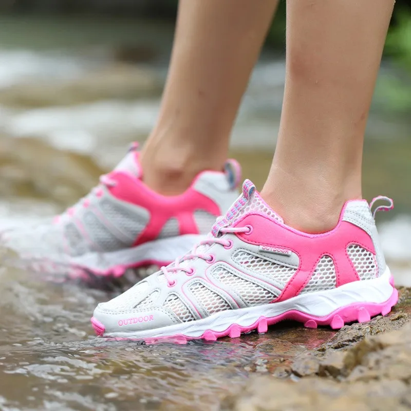 Women's Hollowed-out Outdoor Waterproof Hiking Shoes