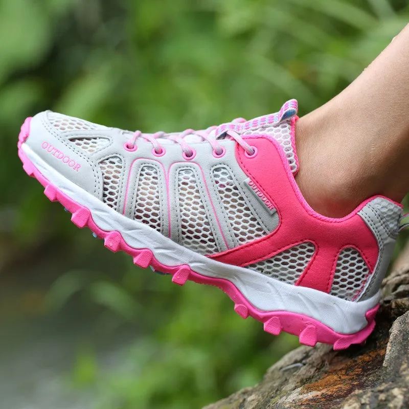 Women's Hollowed-out Outdoor Waterproof Hiking Shoes