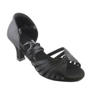 Women's Latin Dance Shoes, Model Sol, Black, Heel 2.5"