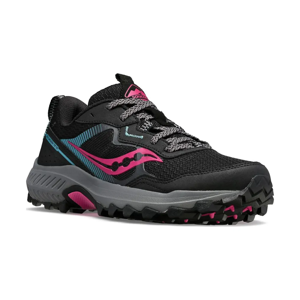 Women's Saucony Excursion TR16 Color: Black | Fuchsia (WIDE WIDTH)