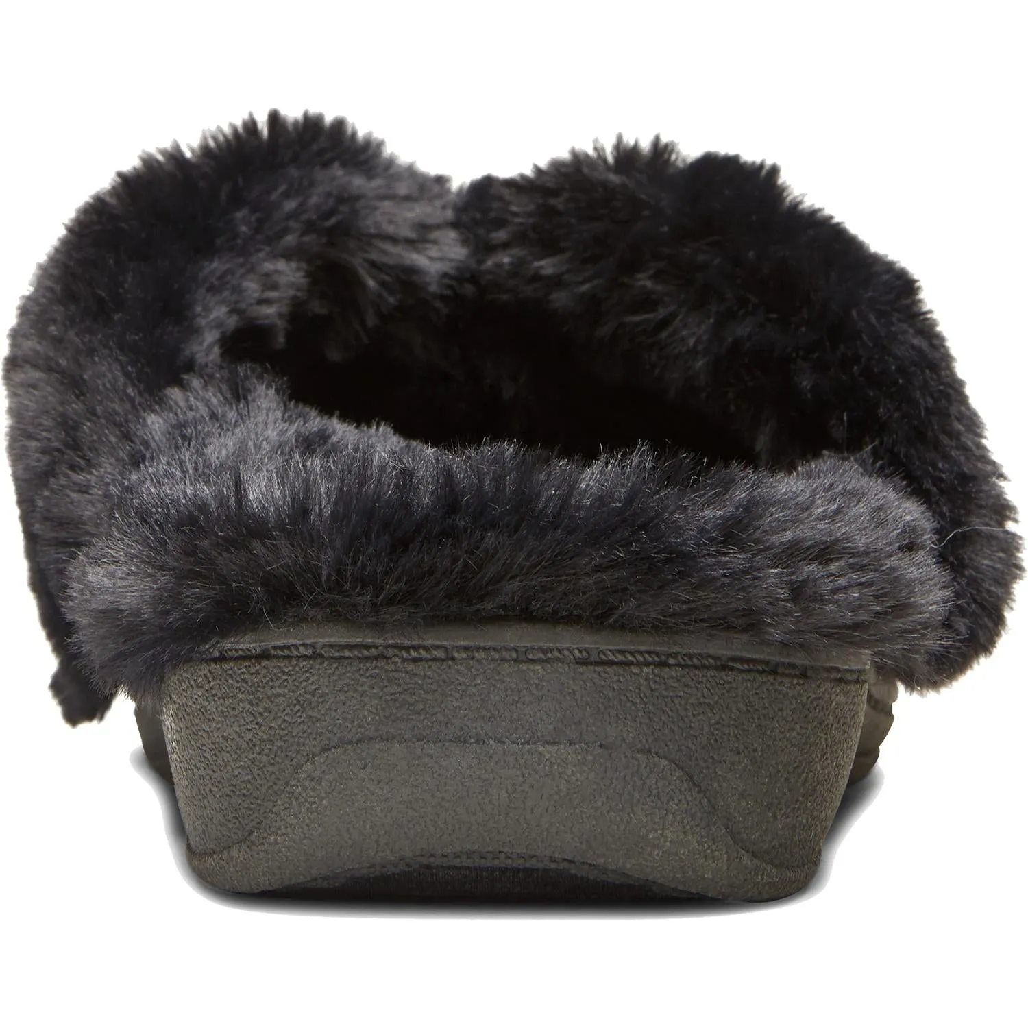 Women's Vionic Gracie Plush Black Faux Fur