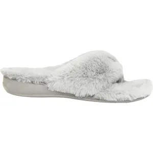 Women's Vionic Gracie Plush Light Grey Faux Fur