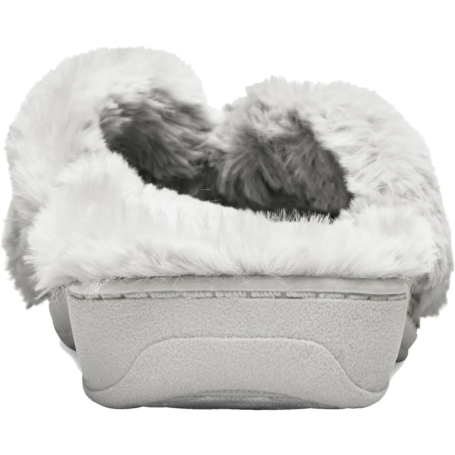 Women's Vionic Gracie Plush Light Grey Faux Fur